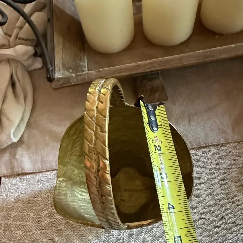 Vintage solid Brass seashell basket Gorgeous